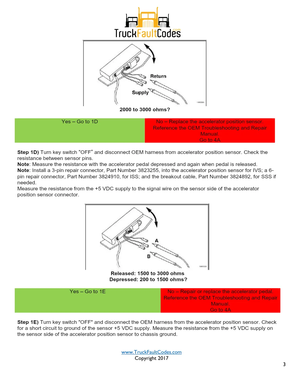 Cummins M11 APS circuit — Accelerator position sensor circuit - page 3 is available after signing in