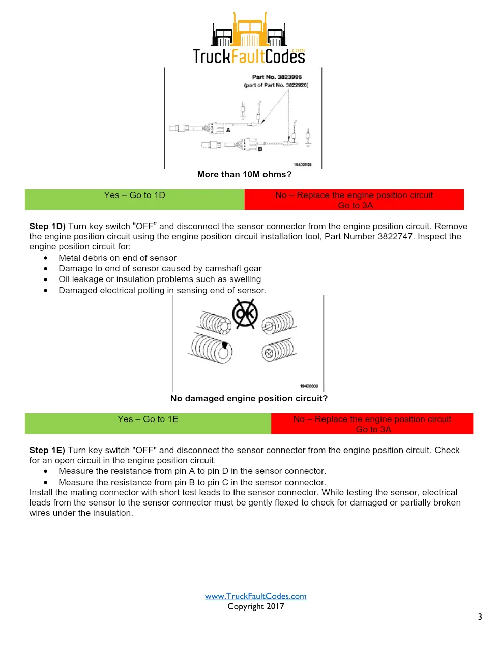 Cummins M11 code 121 — Engine position sensor circuit (SPN 190, - page 3 is available after signing in