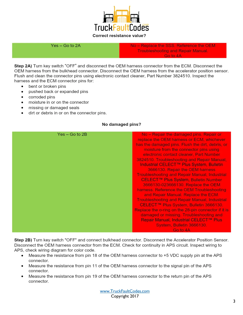Cummins M11 code 132 — Accelerator position sensor circuit (SPN - page 3 is available after signing in