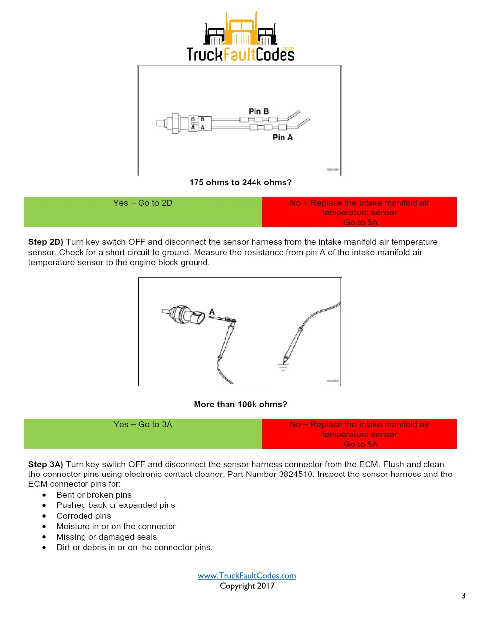 Cummins M11 code 154 — Intake Air Temperature Sensor Circuit - page 3 is available after signing in