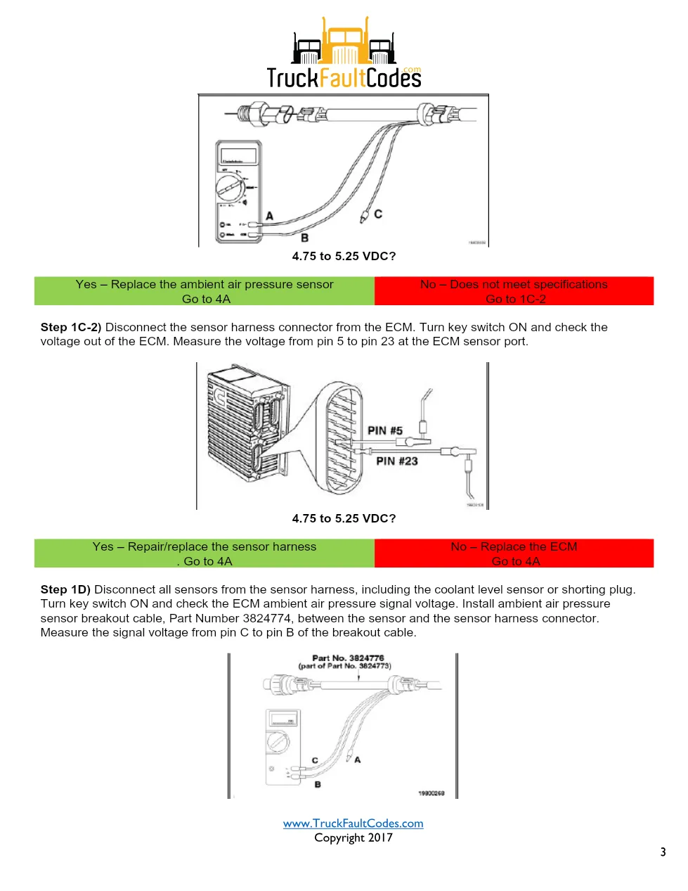 Cummins M11 code 221 — Ambient Air Pressure Sensor Circuit Fault - page 3 is available after signing in