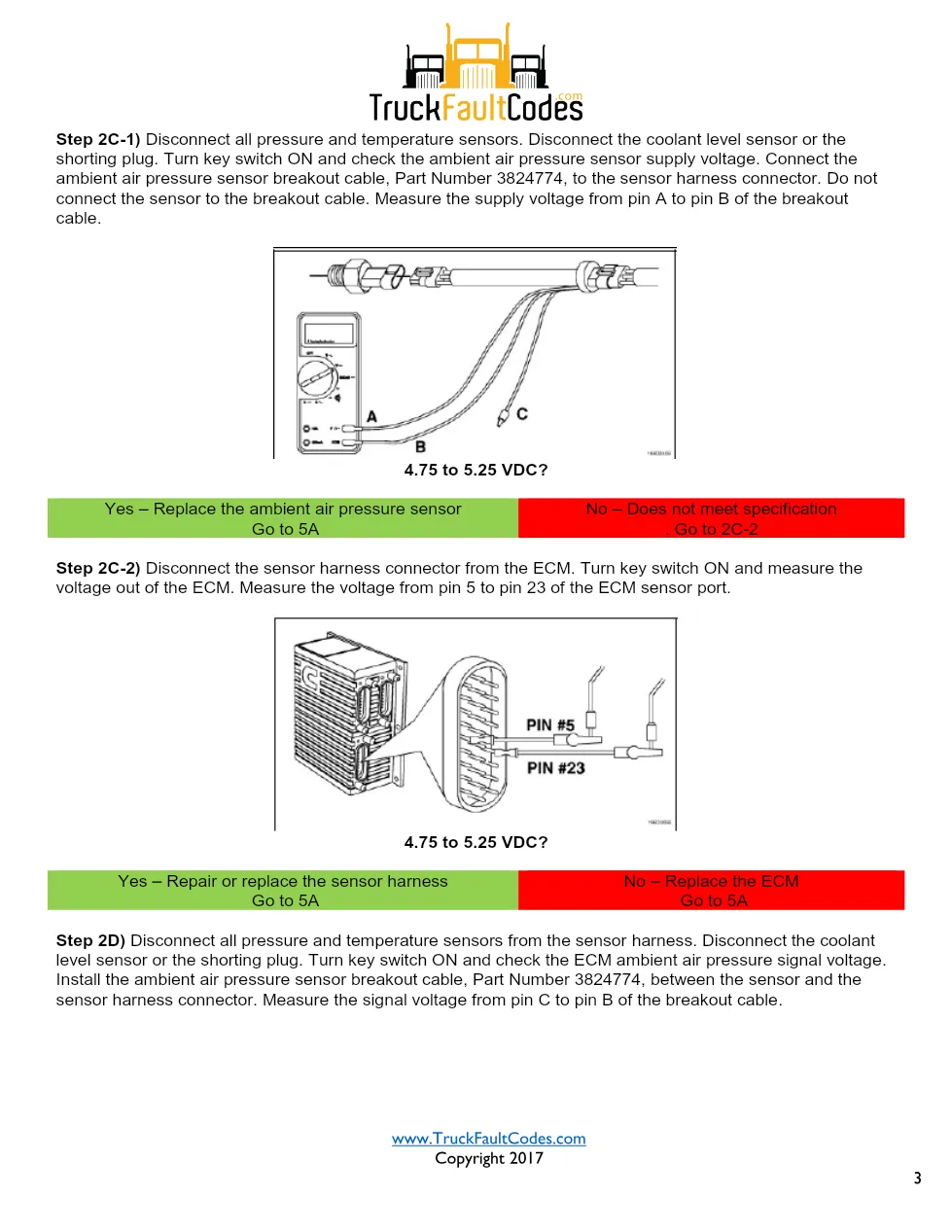 Cummins M11 code 222 — Ambient Air Pressure Sensor Circuit Fault - page 3 is available after signing in