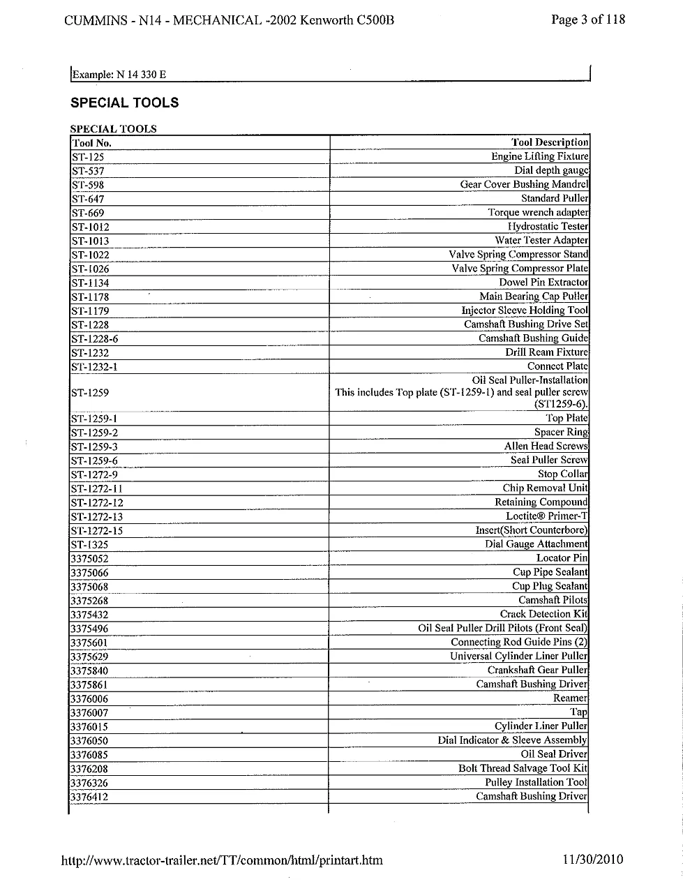 Cummins N14 service manual — Cummins N14 CELECT (1990-94) engine - page 3 is available after signing in