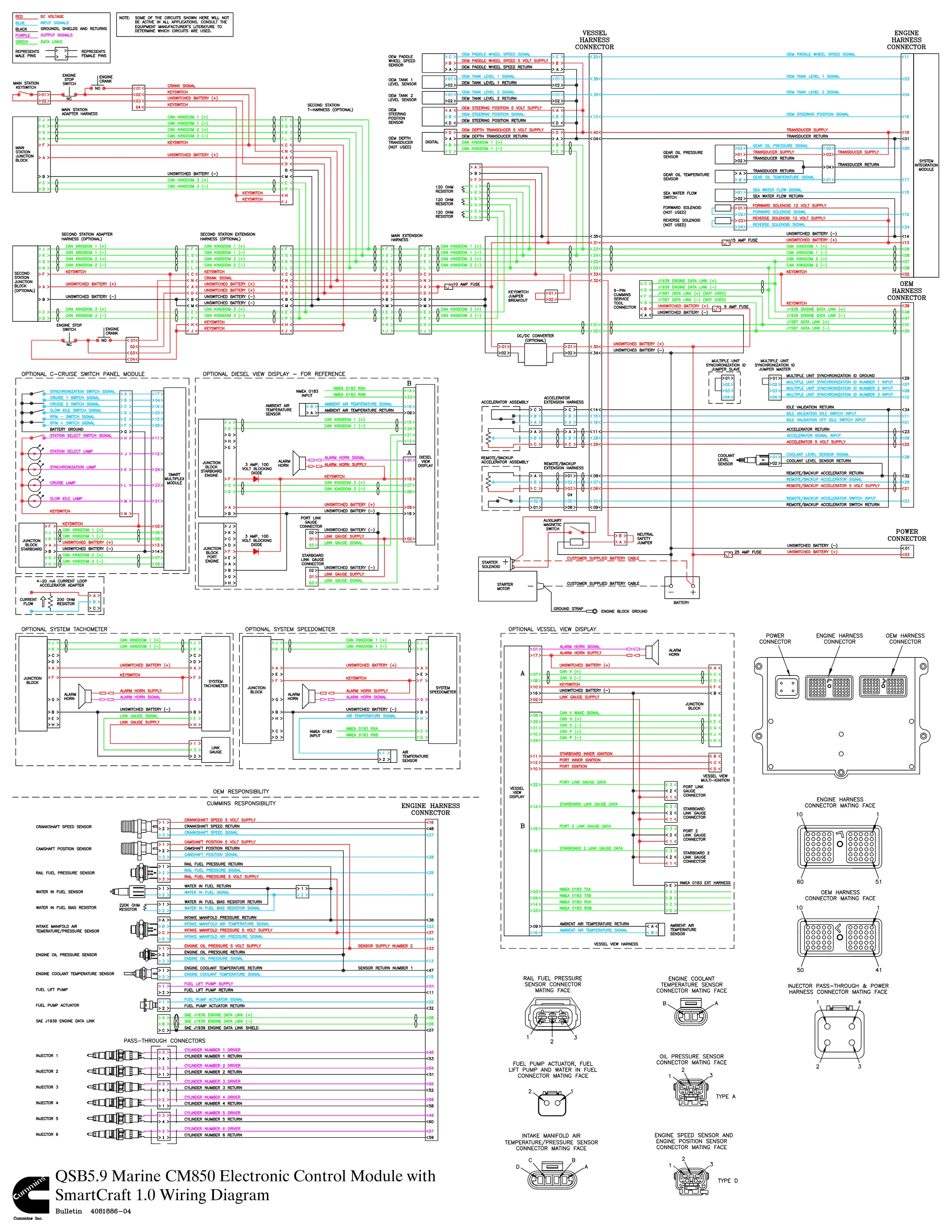 Cummins QSB59 CM850 SMARTCRAFT wiring document – 4081886 – PDF, 1 - page 1 is available after signing in