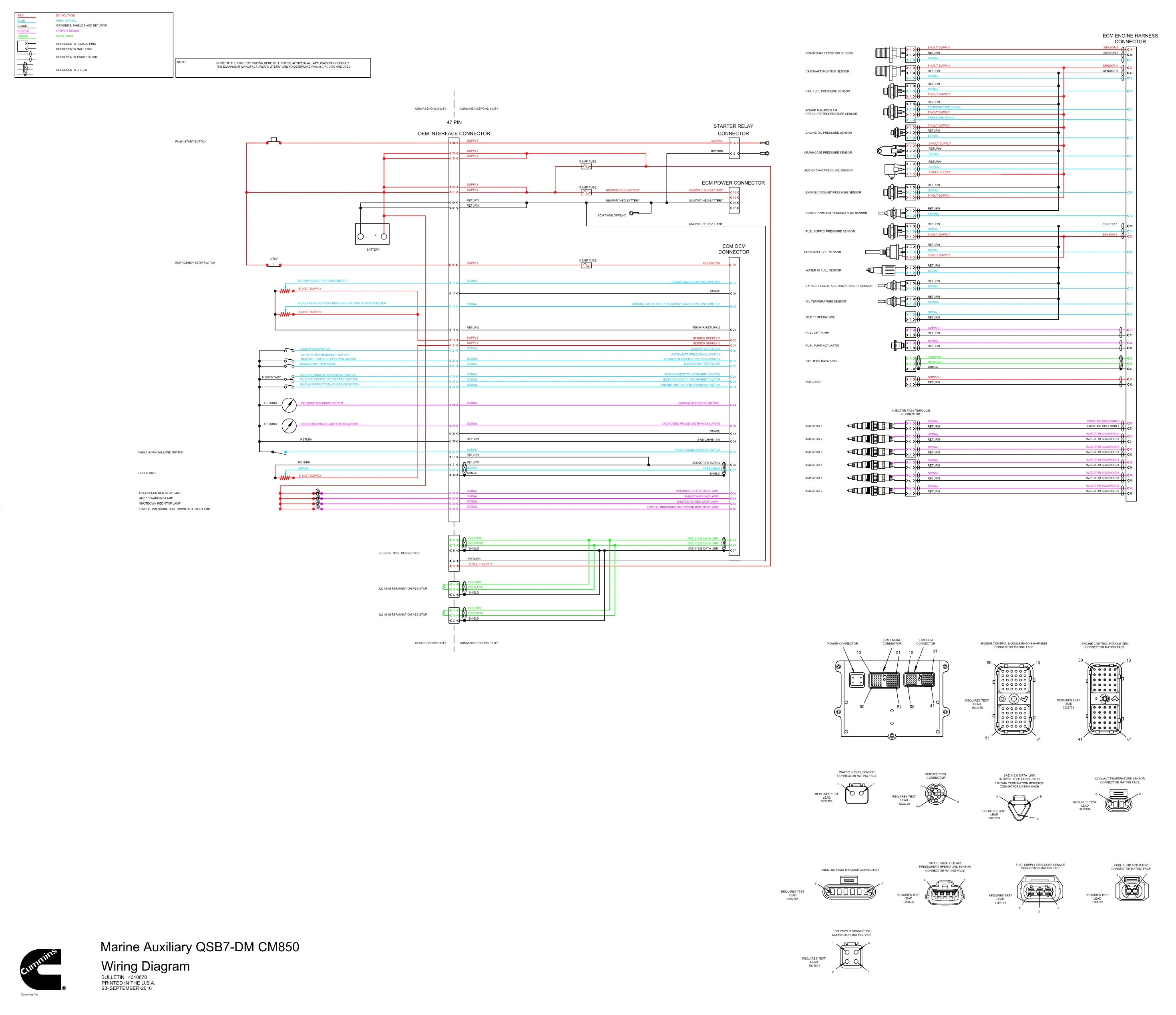 Cummins QSB7DM CM850 AUXILIARY wiring document – 4310670 – PDF, 1 - page 1 is available after signing in
