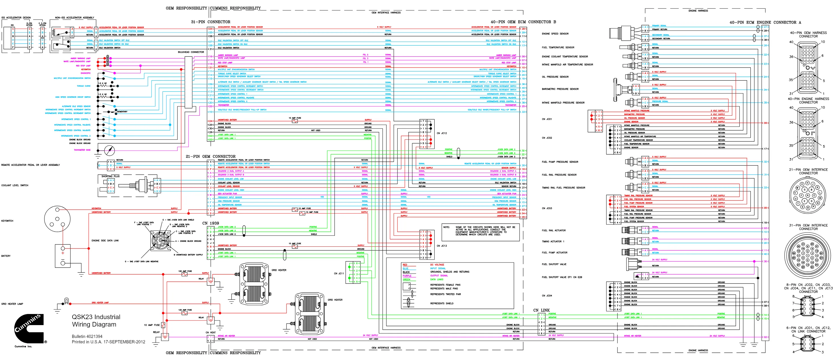 Cummins QSK23 CM5XX INDUSTRIAL wiring document – 4021394 – PDF, 1 - page 1 is available after signing in