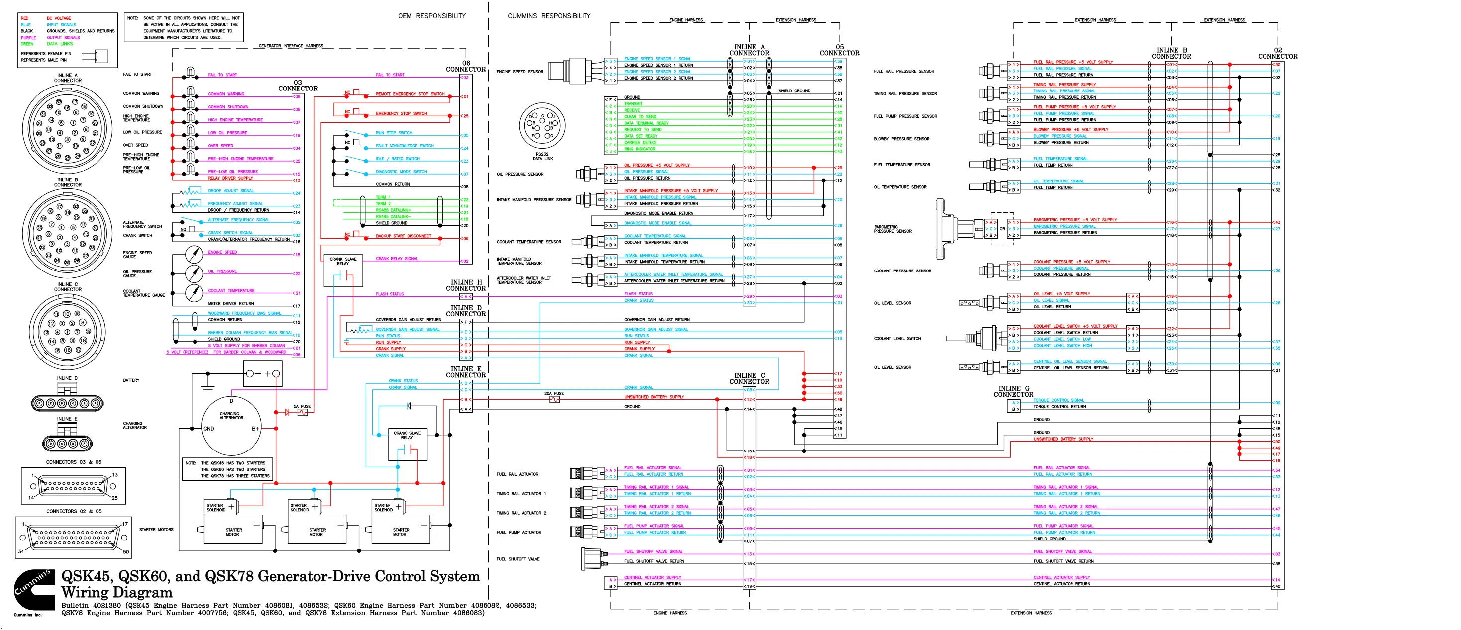 Cummins QSK45 QSK60 QSK78 wiring document – 4021380 – PDF, 1 page - page 1 is available after signing in