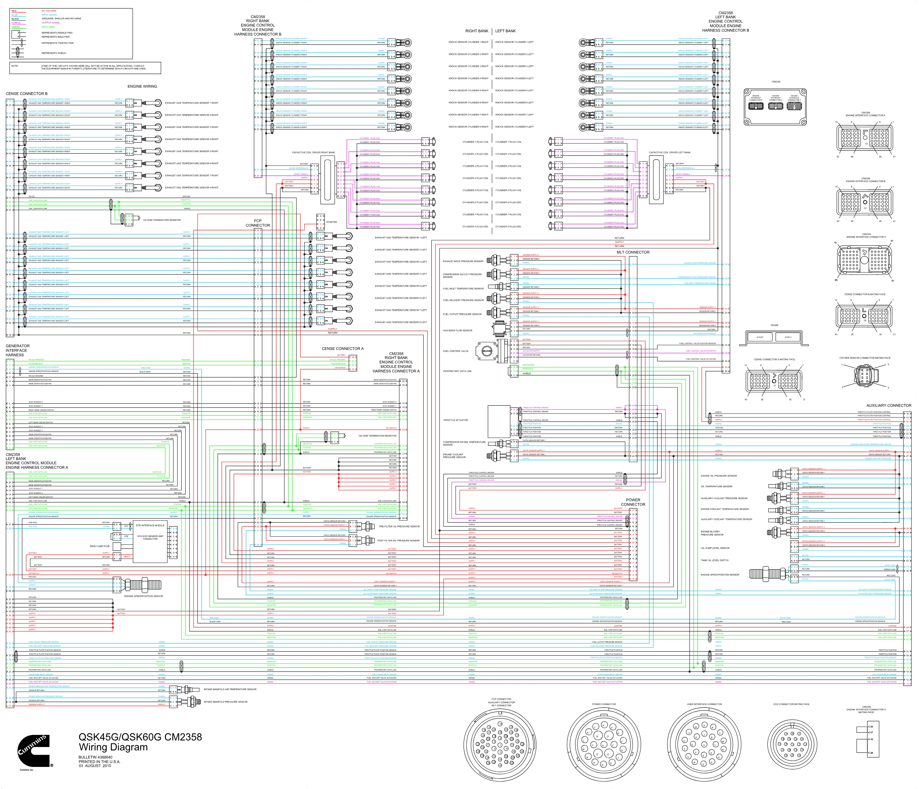 Cummins QSK45G QSK60G CM2358 wiring document – 4388640 – PDF, 1 - page 1 is available after signing in