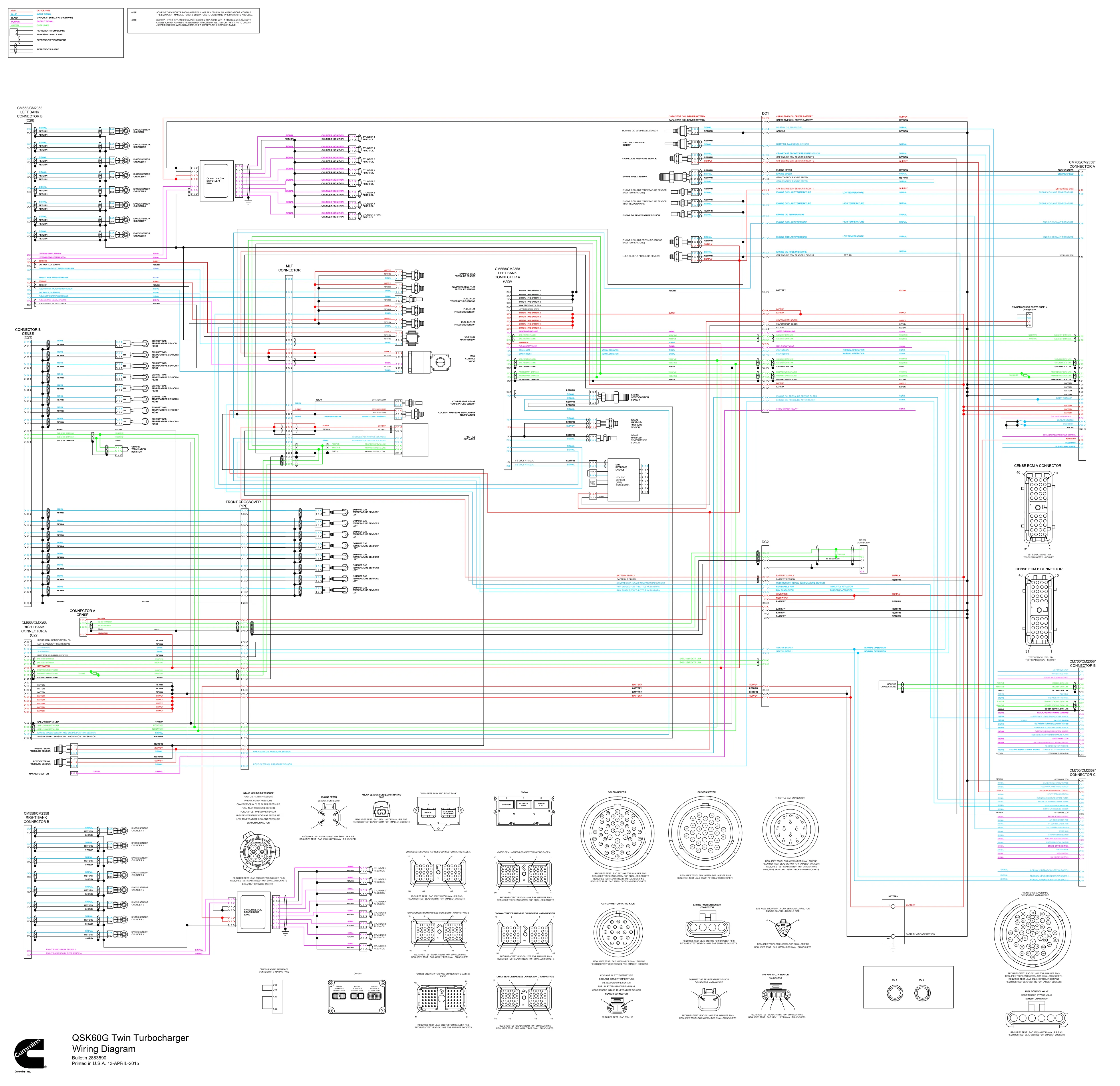 Cummins QSK60G CM556 TURBO wiring document – 2883590 – PDF, 1 - page 1 is available after signing in