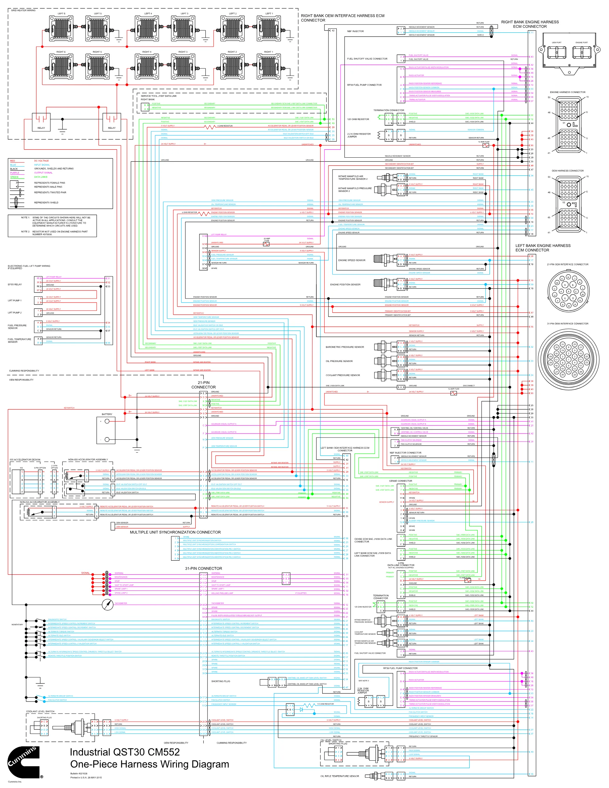 Cummins QST30 CM552 INDUSTRIAL wiring document – 4021638 – PDF, 1 - page 1 is available after signing in