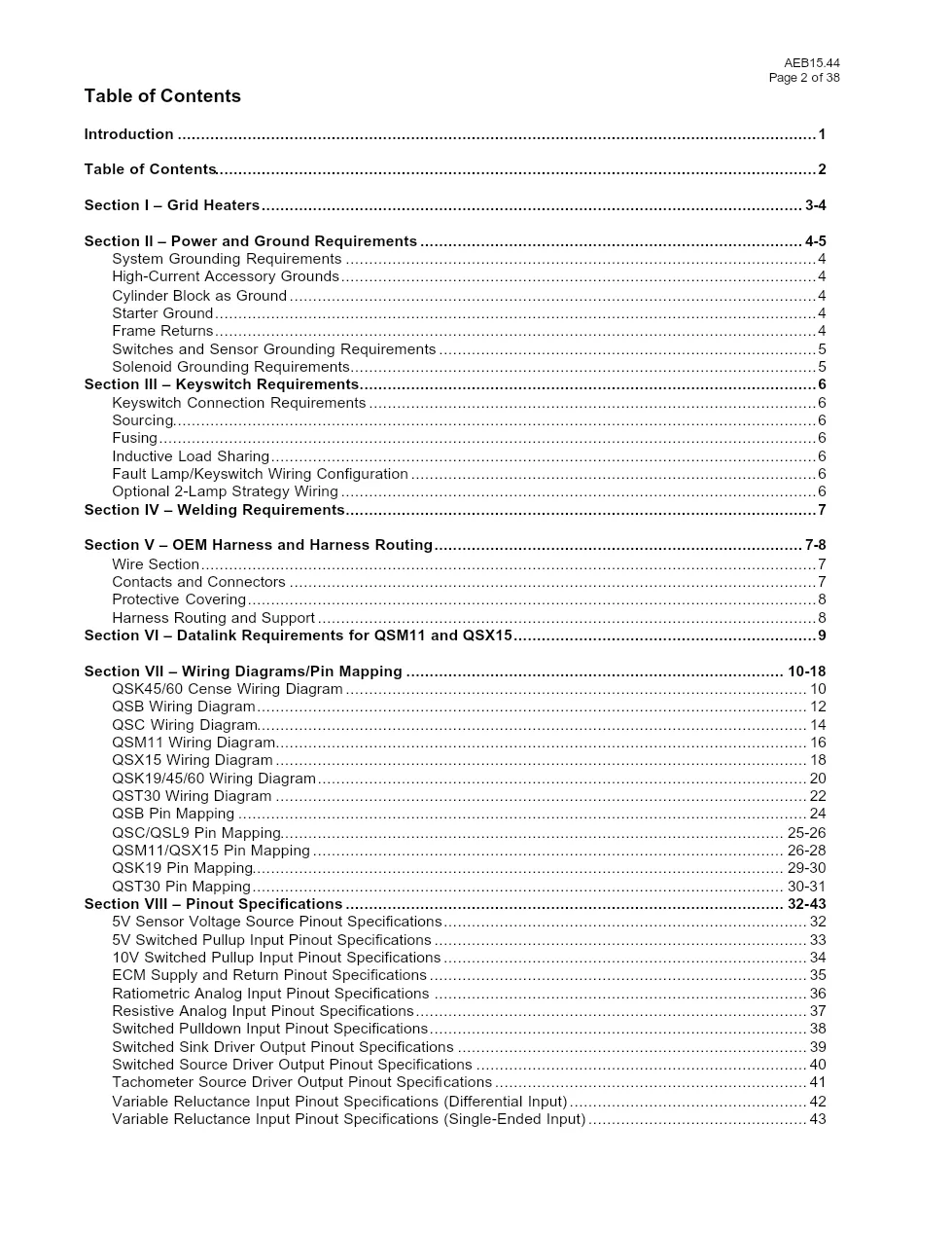Cummins Quantum installation document — AEB 15.44 — PDF, 38 pages - preview page 2 of 3