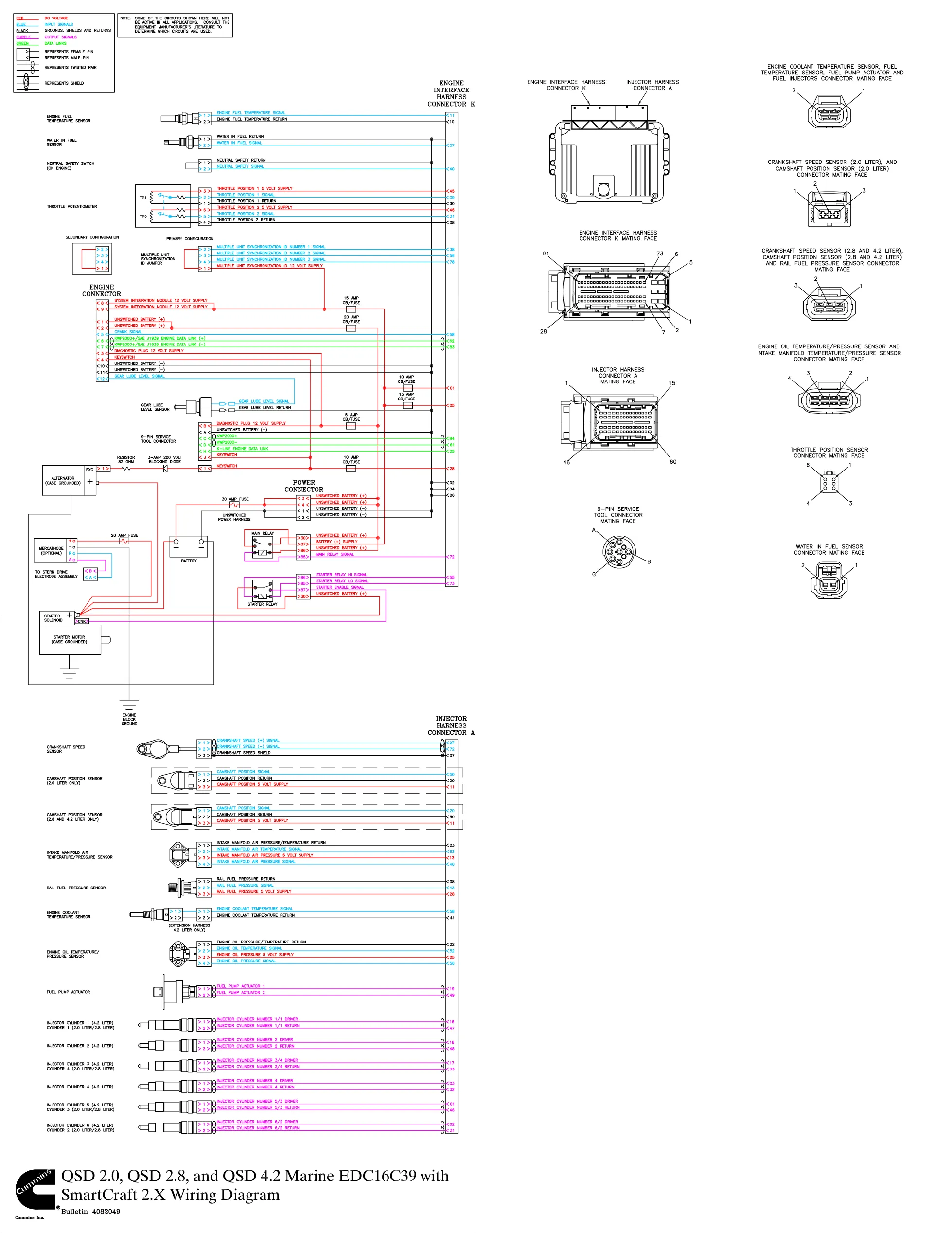 Cummins SMARTCRAFT QSD28 QSD42 wiring document – 4082049 – PDF, 1 - page 1 is available after signing in