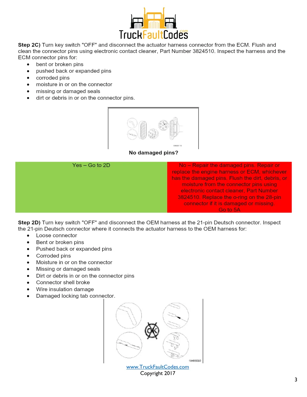 Cummins Top2 transmission circuit — Fault Code 544 (PID S191, FMI - page 3 is available after signing in