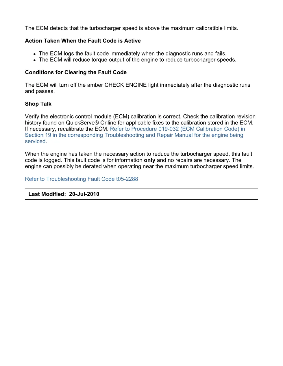 Cummins turbocharger speed fault Troubleshooting Document — Code - preview page 2 of 3