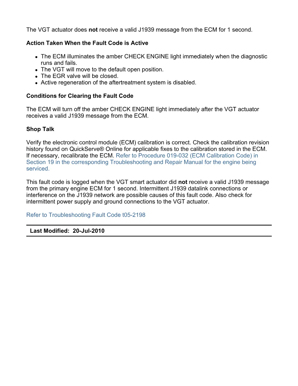 Cummins VGT actuator fault troubleshooting — Code 2198 PDF, 9 - preview page 2 of 3