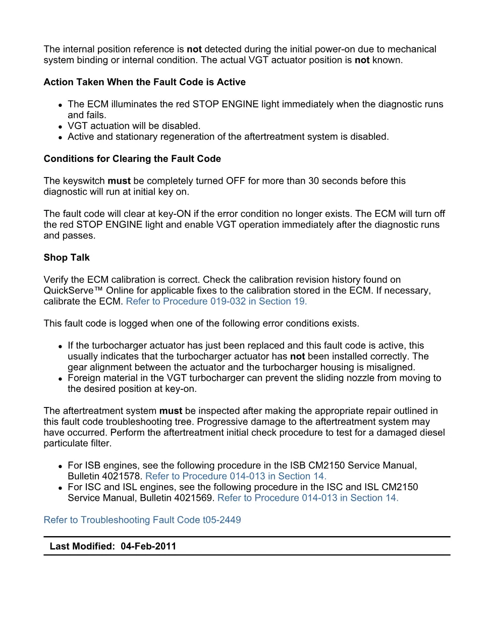 Cummins VGT actuator troubleshooting — Fault Code 2449 PDF, 15 - preview page 2 of 3