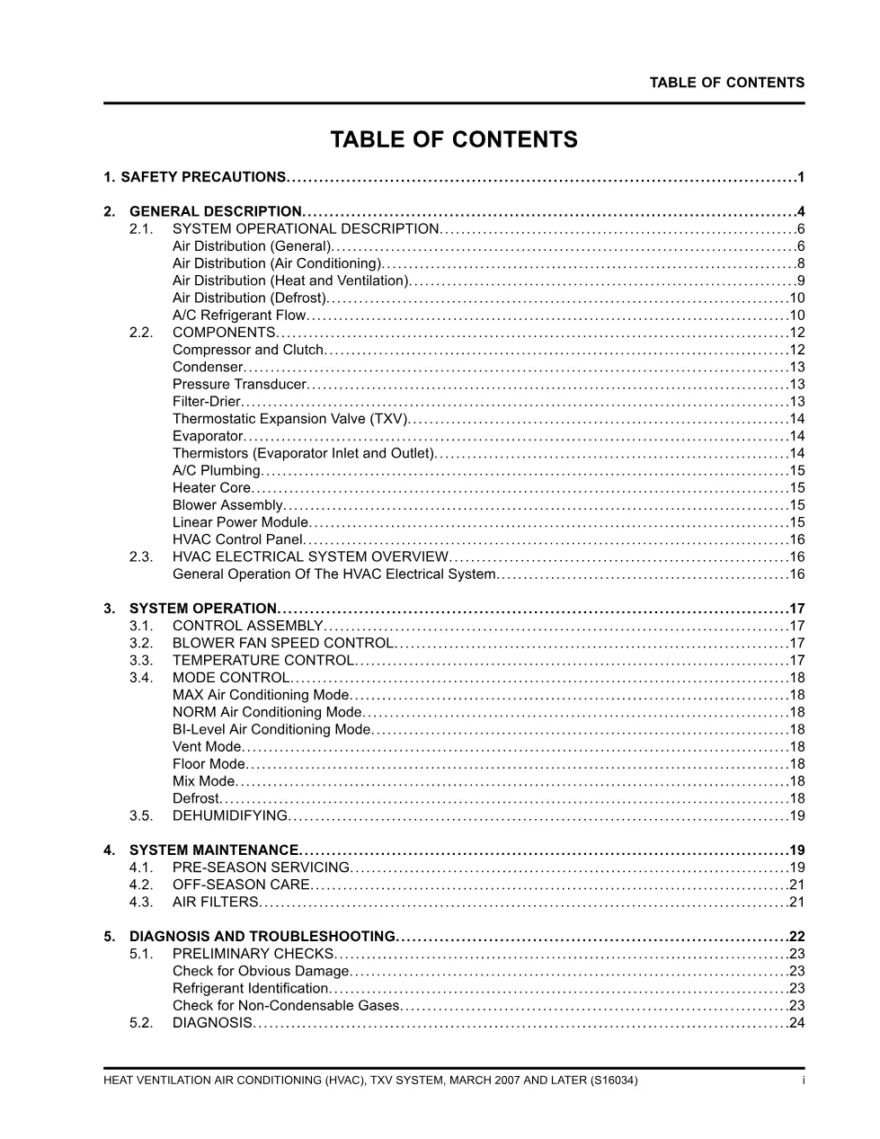 CXT HVAC service manual — TXV system 2007 and later, – Official - page 3 is available after signing in