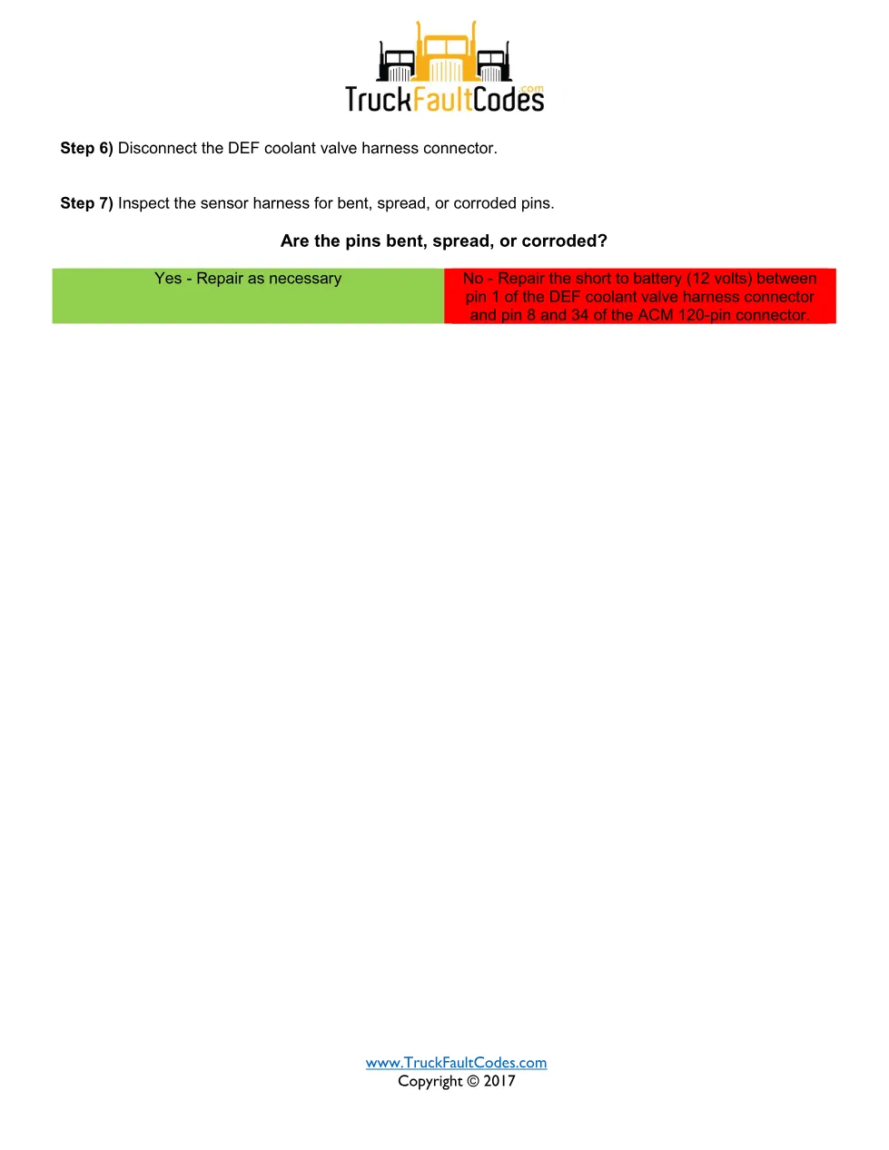 DEF coolant valve circuit — Detroit fault code SPN 3363 FMI 3 - page 2 is available after signing in