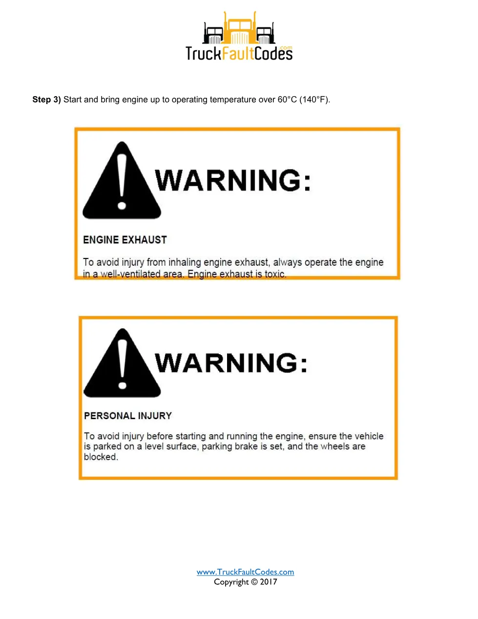 Detroit cylinder 1 misfire Fault Code Troubleshooting Sheet — SPN - preview page 2 of 3