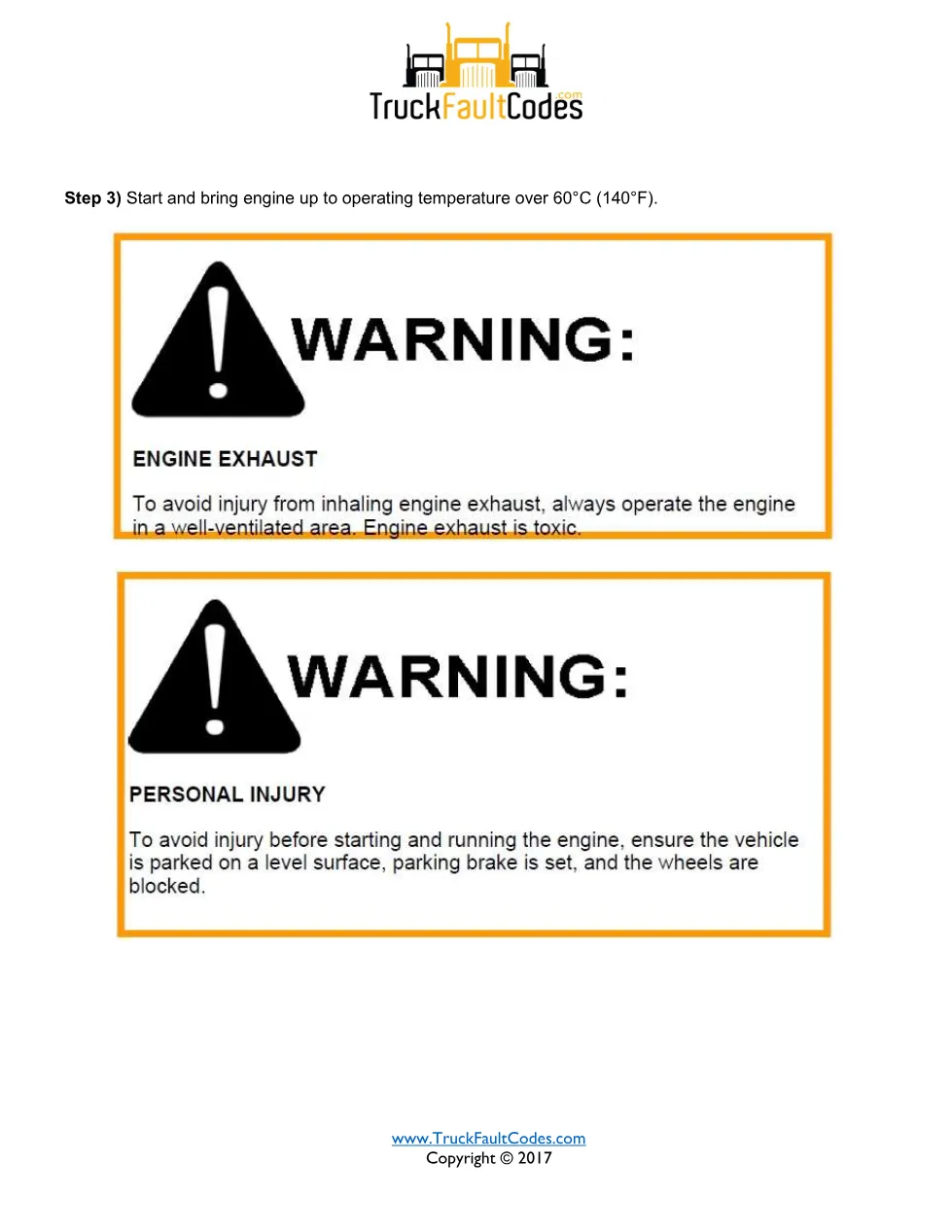 Detroit cylinder 3 misfire Fault Code Troubleshooting Sheet — SPN - preview page 2 of 3