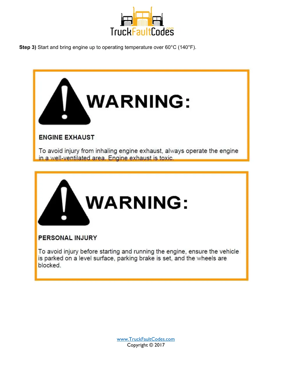Detroit cylinder 5 misfire Fault Code Troubleshooting Sheet — SPN - preview page 2 of 3