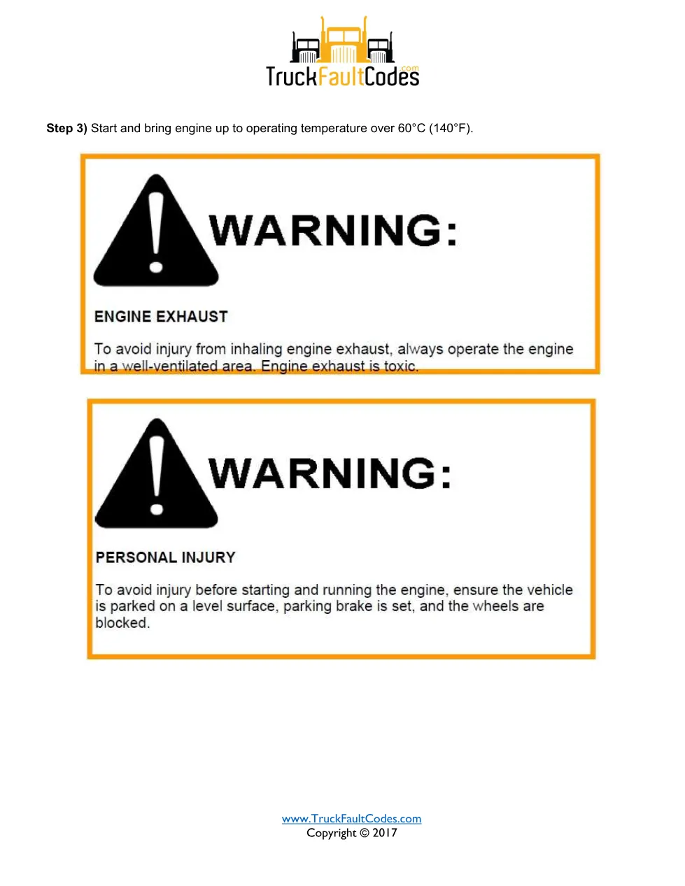 Detroit cylinder 6 misfire Fault Code Troubleshooting Sheet — SPN - preview page 2 of 3
