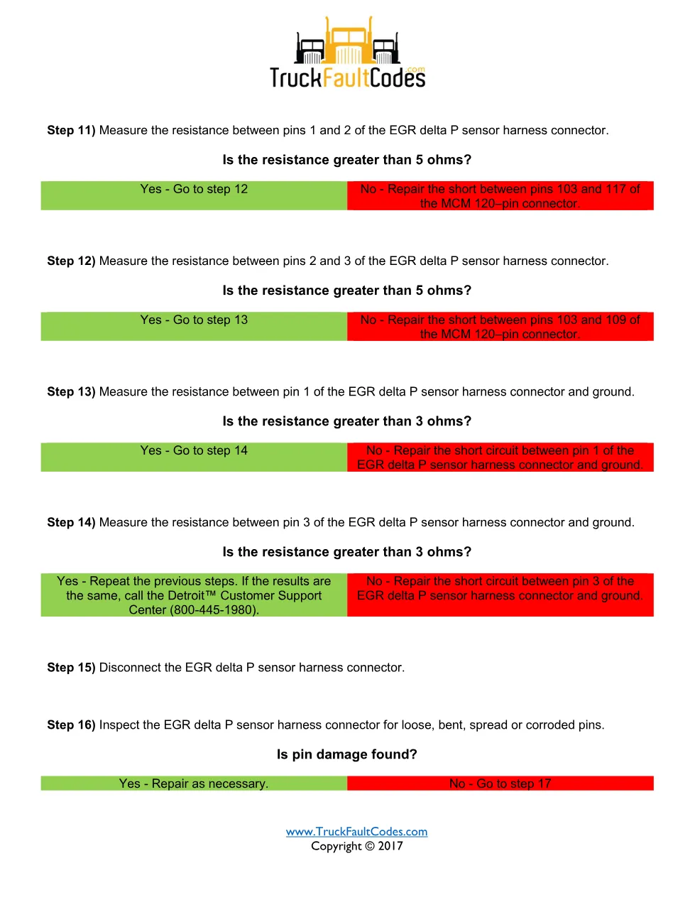 Detroit DD EGR sensor — Detroit DD Series DTC SPN 411/FMI 0 - page 3 is available after signing in