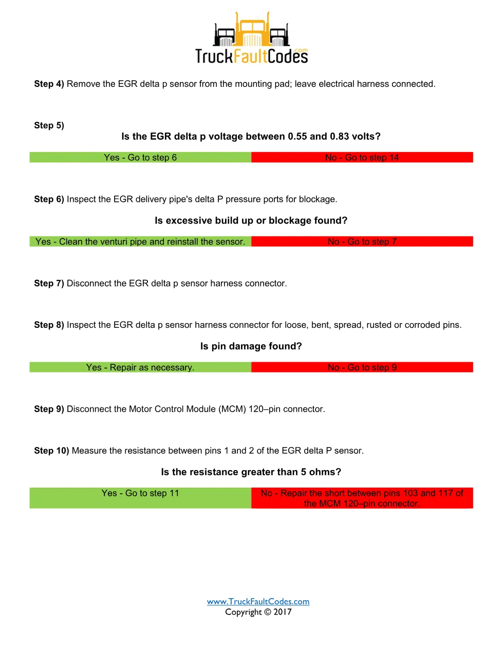 Detroit EGR sensor short — Detroit DD Series DTC SPN 411/FMI 4 - preview page 2 of 4