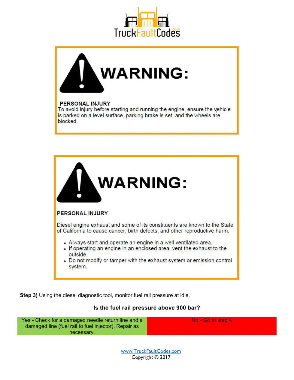 Detroit pressure limiting valve — Detroit SPN 5571 FMI 7 fault - preview page 2 of 3