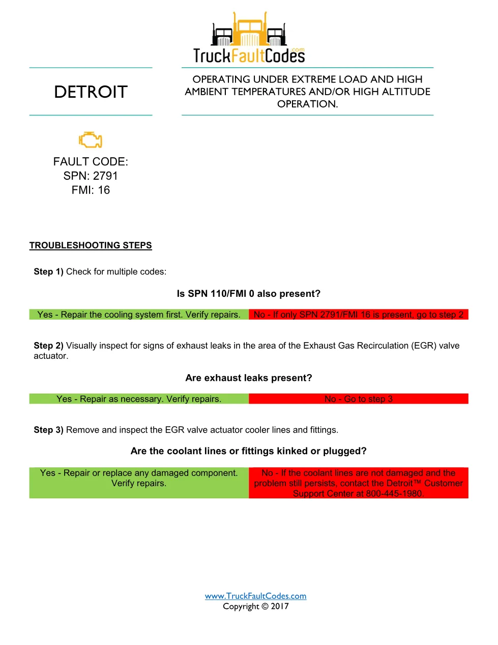 SPN 2791 FMI 16 Detroit DD Series Operating Under Extreme Load, - page 1 is available after signing in