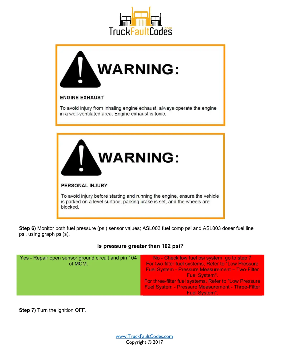 Detroit SPN 3480 GHG14 — troubleshooting sheet for SPN 3480/FMI 0 - preview page 2 of 4