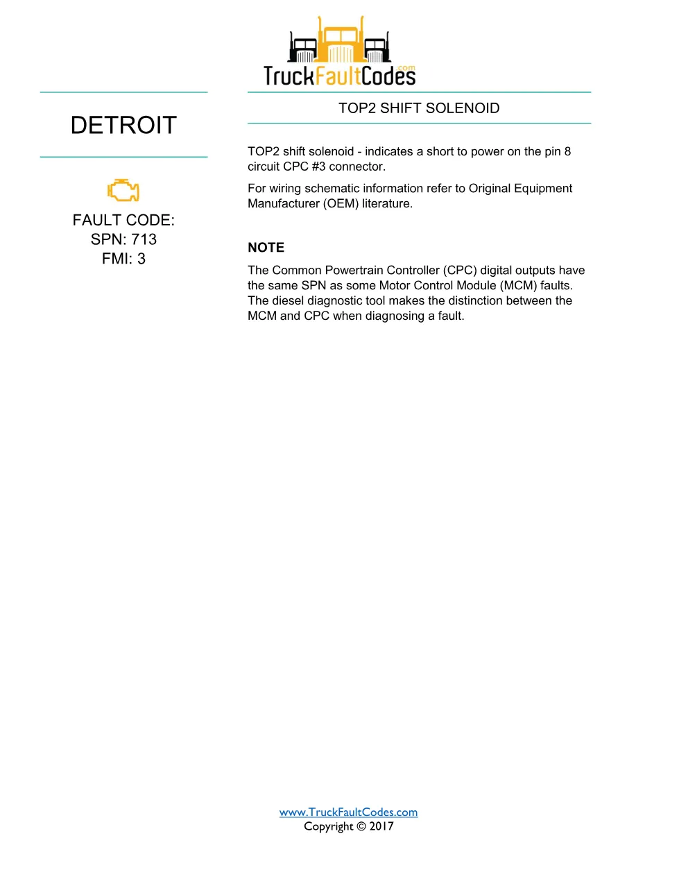 Detroit TOP2 shift solenoid — Detroit DD Series (EPA 2007) DTC - page 1 is available after signing in