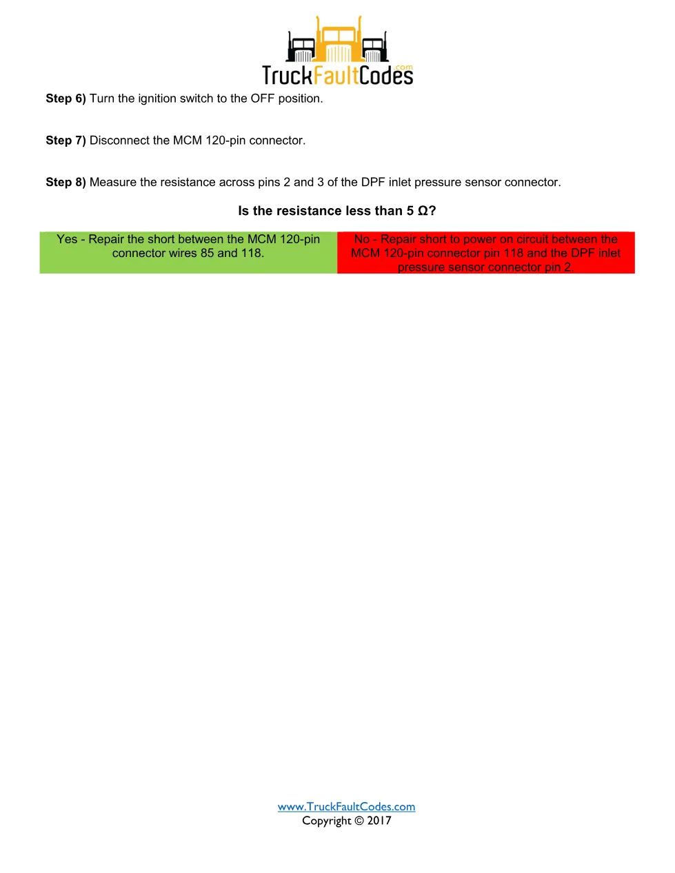 DPF inlet pressure circuit — Detroit DD Series SPN 3609 FMI 3 - page 2 is available after signing in