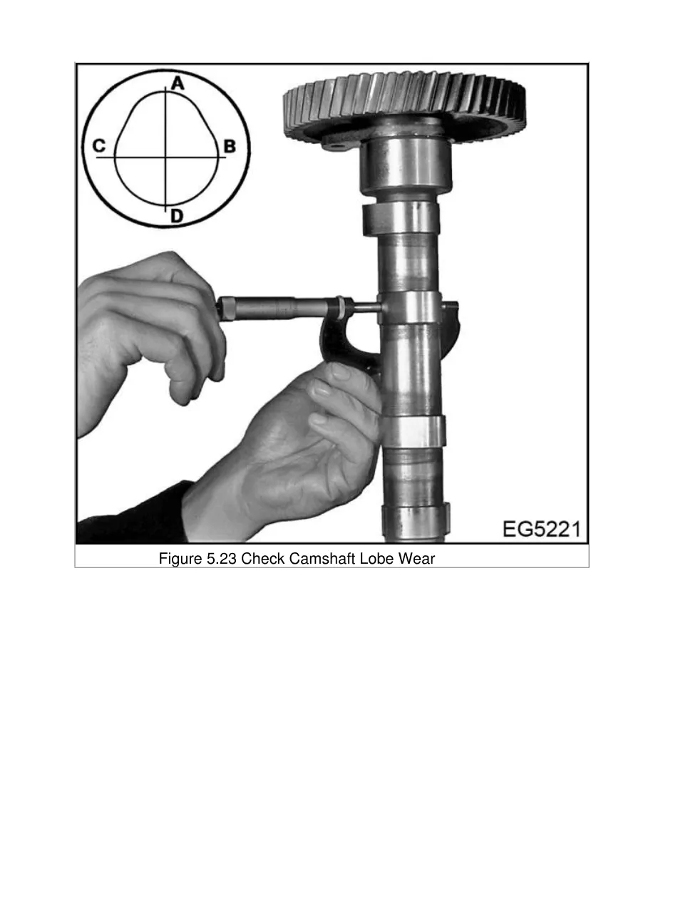 DT466 camshaft rocker arm — Section 5 engine service manual - page 3 is available after signing in