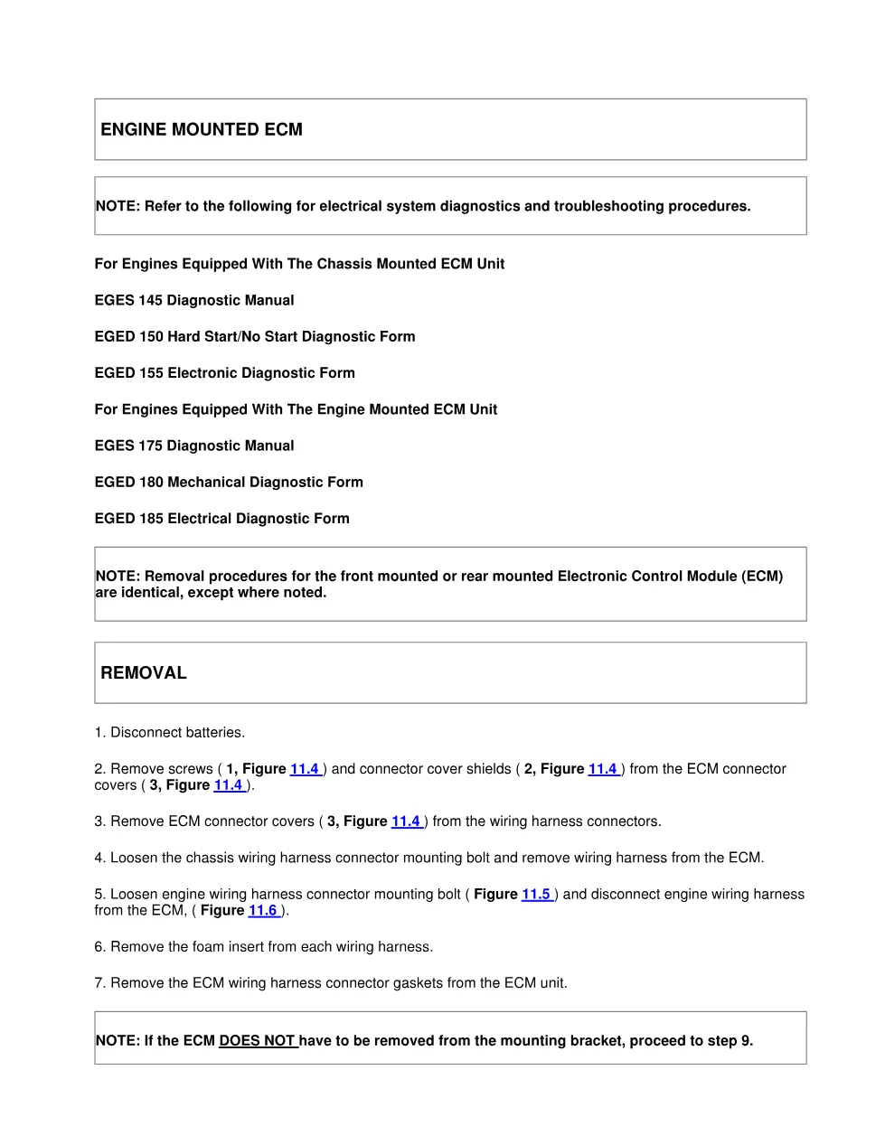 DT466 engine electrical ECM — Electronic Control Module service - preview page 1 of 6