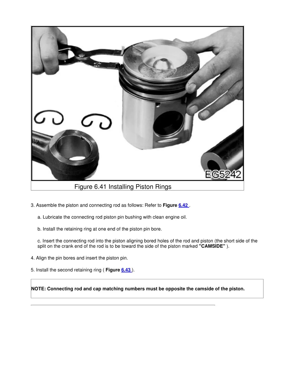 DT466 piston connecting rods — Section 6 engine service manual - page 3 is available after signing in