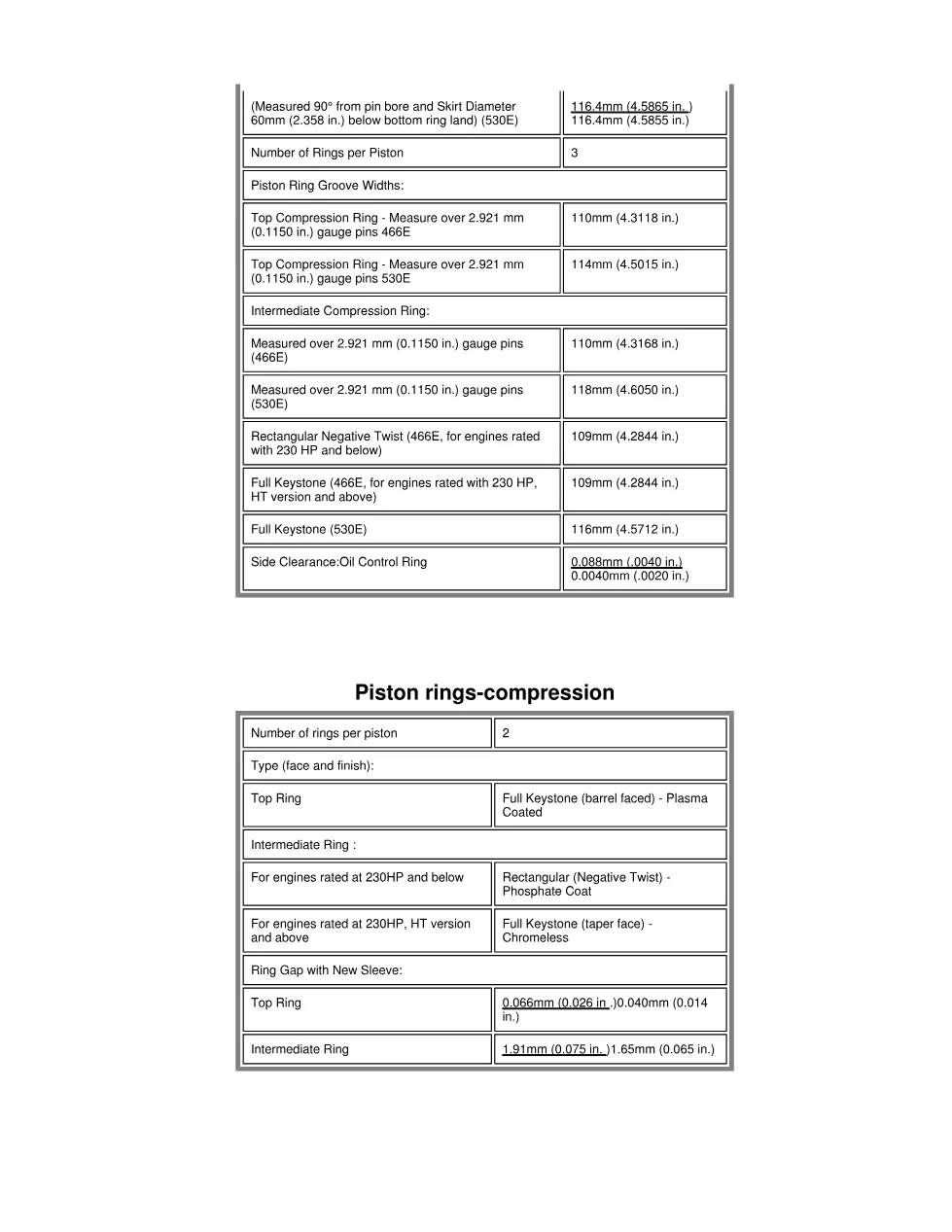 DT466 special torque values — Specifications and service tools - preview page 2 of 6