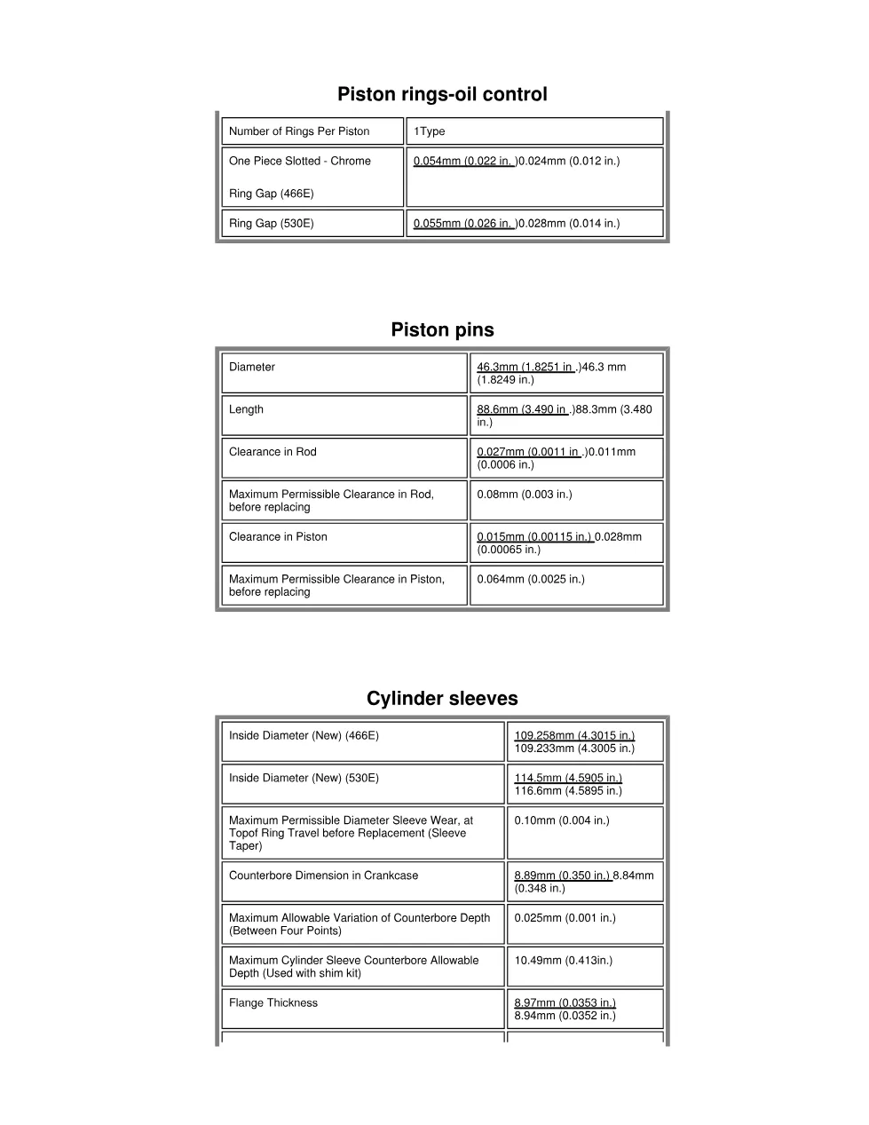 DT466 special torque values — Specifications and service tools - page 3 is available after signing in