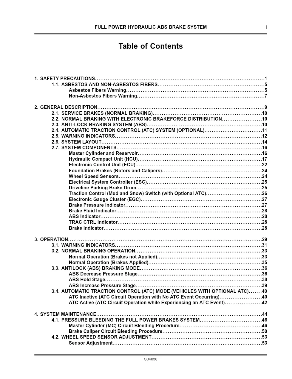 DuraStar hydraulic ABS manual S04050 — Full Power Brake System - page 3 is available after signing in