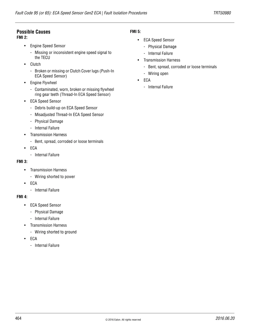 Eaton ECA Speed Sensor — Fault Code 95 (or 65) Gen2 ECA, TRTS0980 - preview page 2 of 4