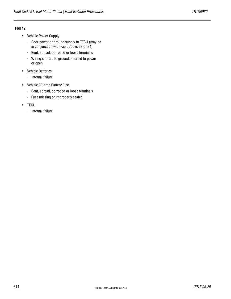 Eaton fault code 61: Rail Motor Circuit – Fuller Advantage - preview page 2 of 4