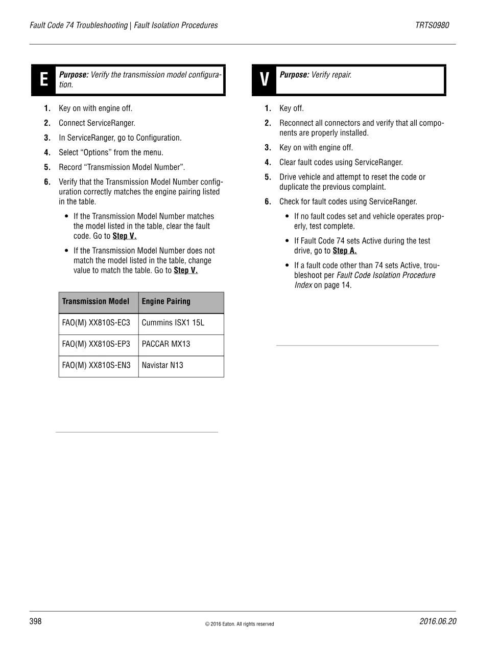 Eaton fault code 74: Troubleshooting – Fuller Advantage TRTS0980 - page 2 is available after signing in