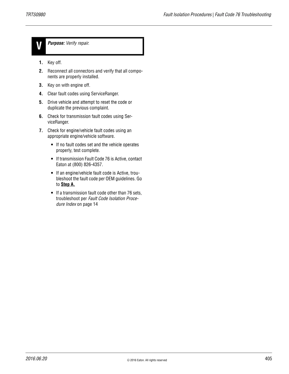 Eaton fault code 76: Troubleshooting – Fuller Advantage TRTS0980 - page 3 is available after signing in