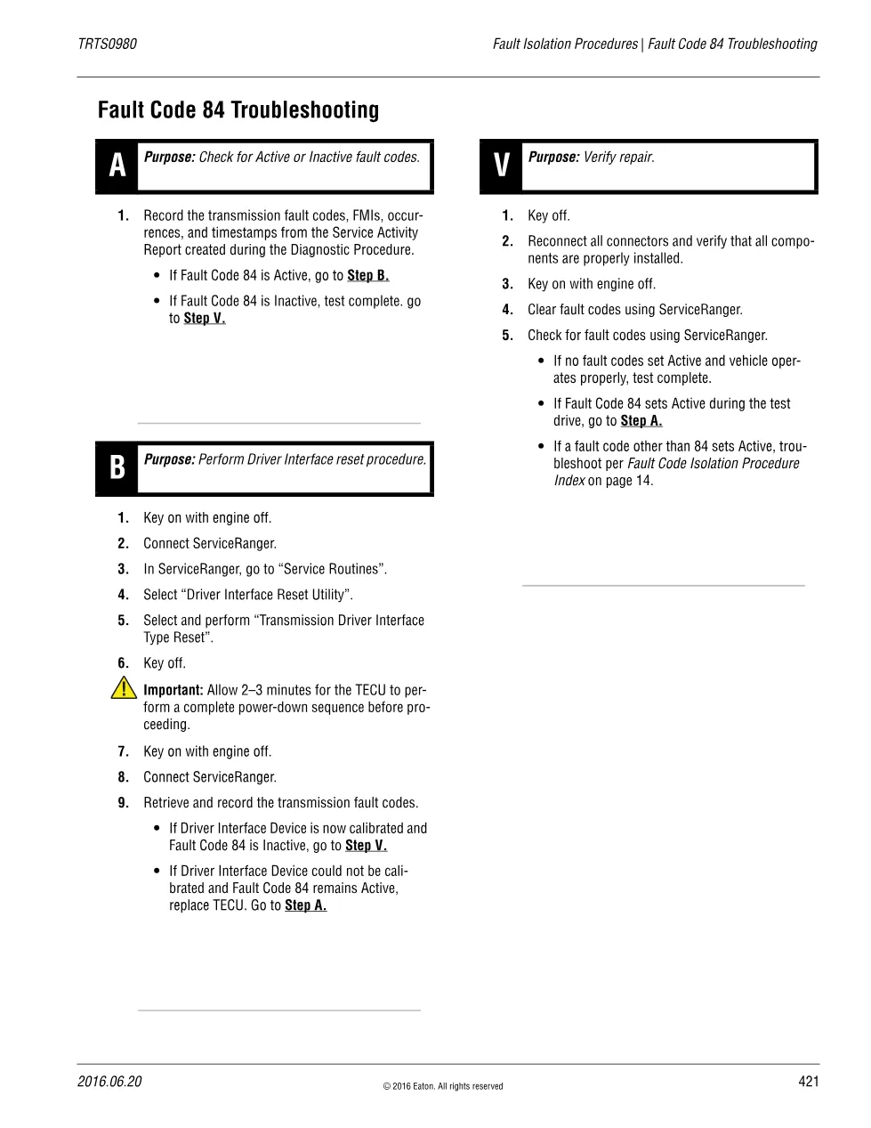 Eaton fault code 84: Troubleshooting – Fuller Advantage TRTS0980 - page 1 is available after signing in