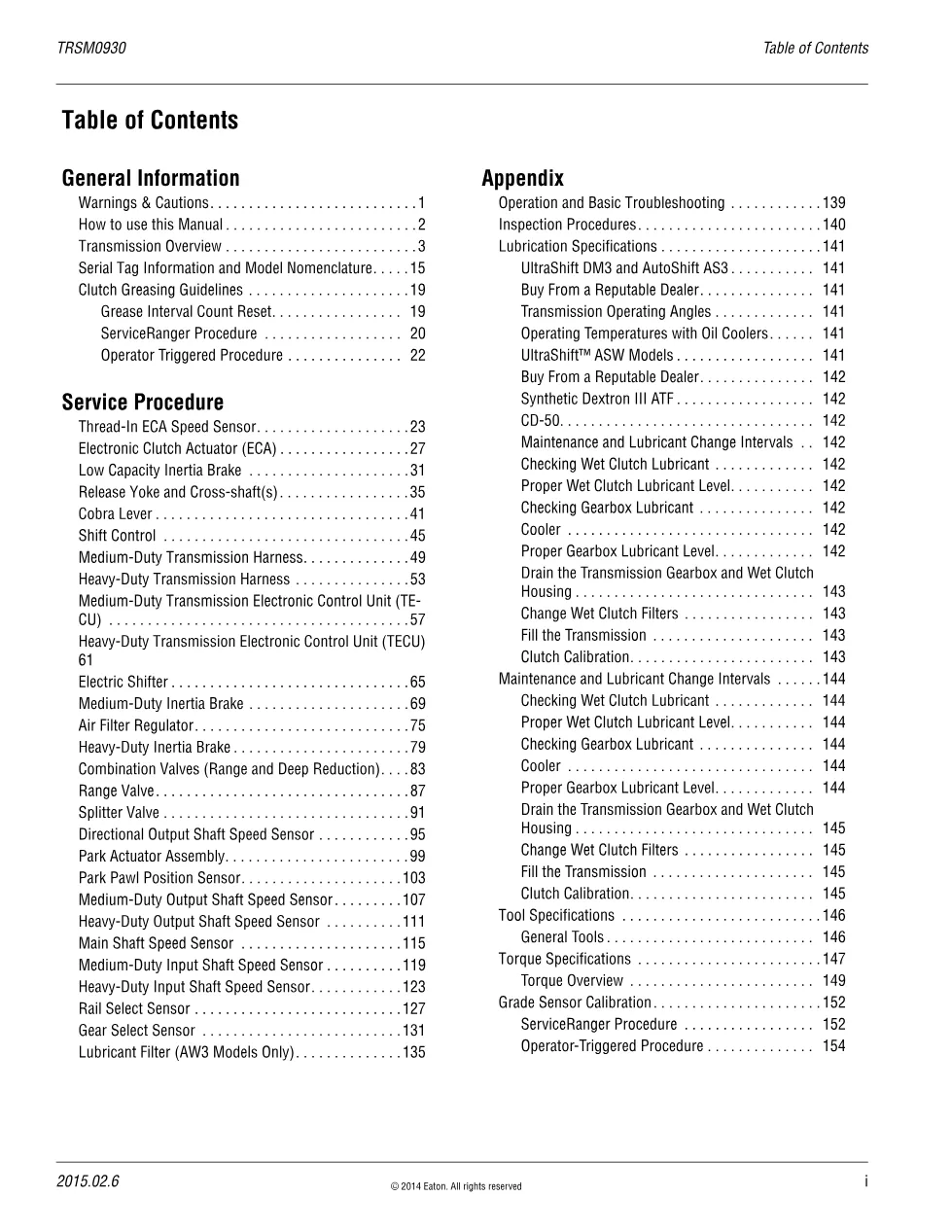 Eaton UltraShift service manual — Gen III Automated – Official - page 3 is available after signing in