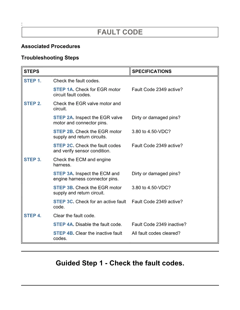 EGR fault code DTCs troubleshooting — Code 2349 — PDF, 11 - page 3 is available after signing in