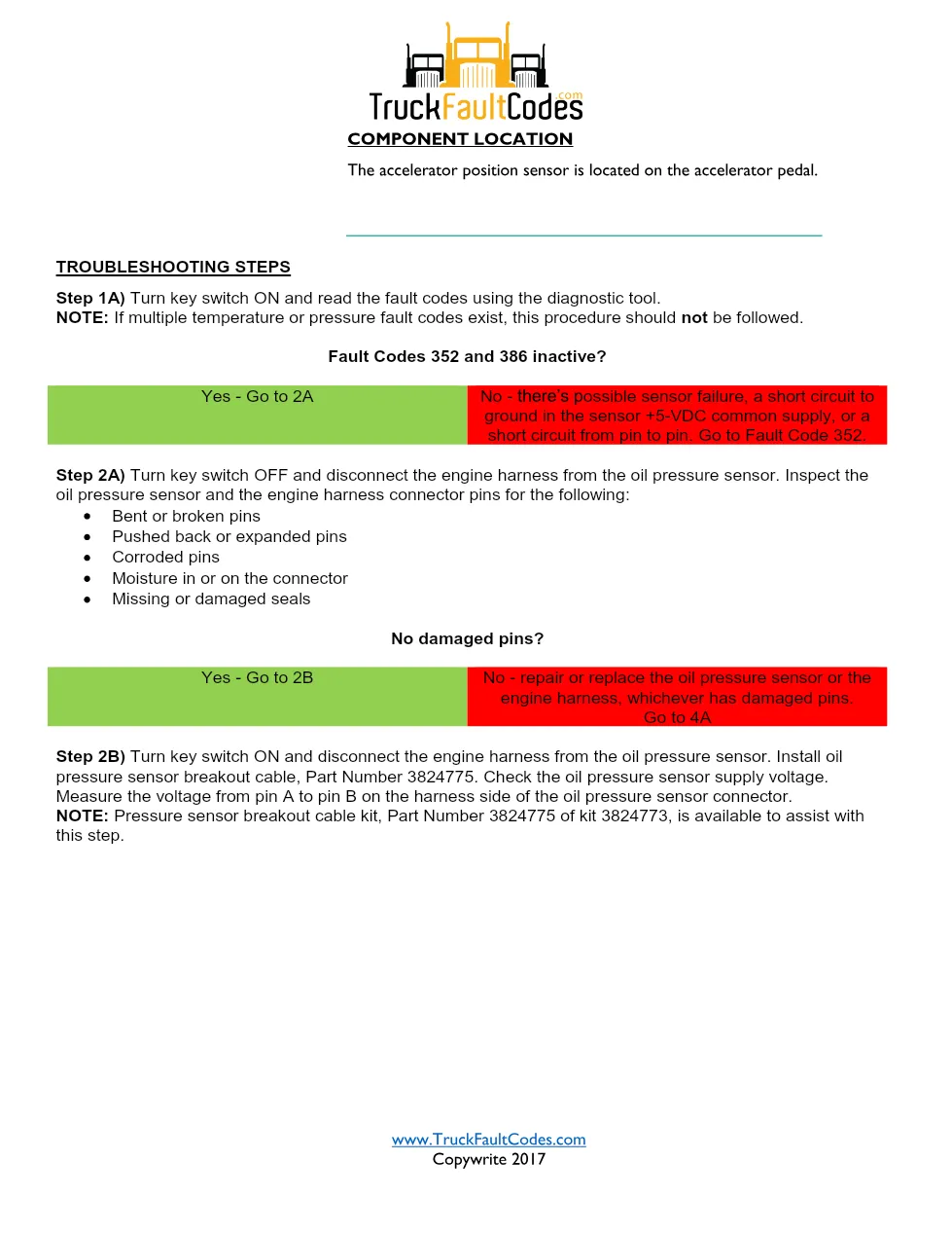 fault code 131 DTCs Troubleshooting Manual — ISB CM550 DTCs - preview page 2 of 3