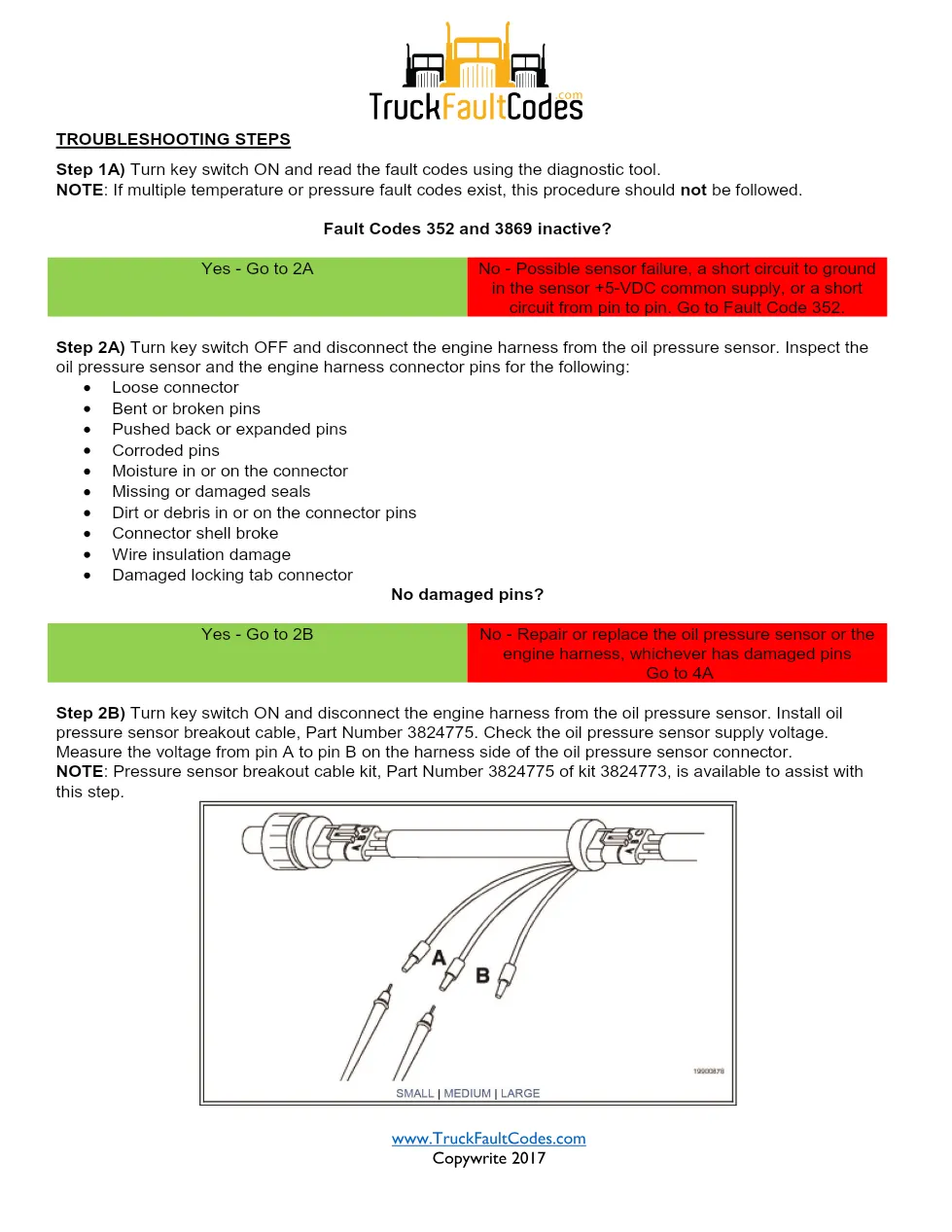 Fault Code 141 DTCs troubleshooting manual — Oil Pressure - preview page 2 of 3