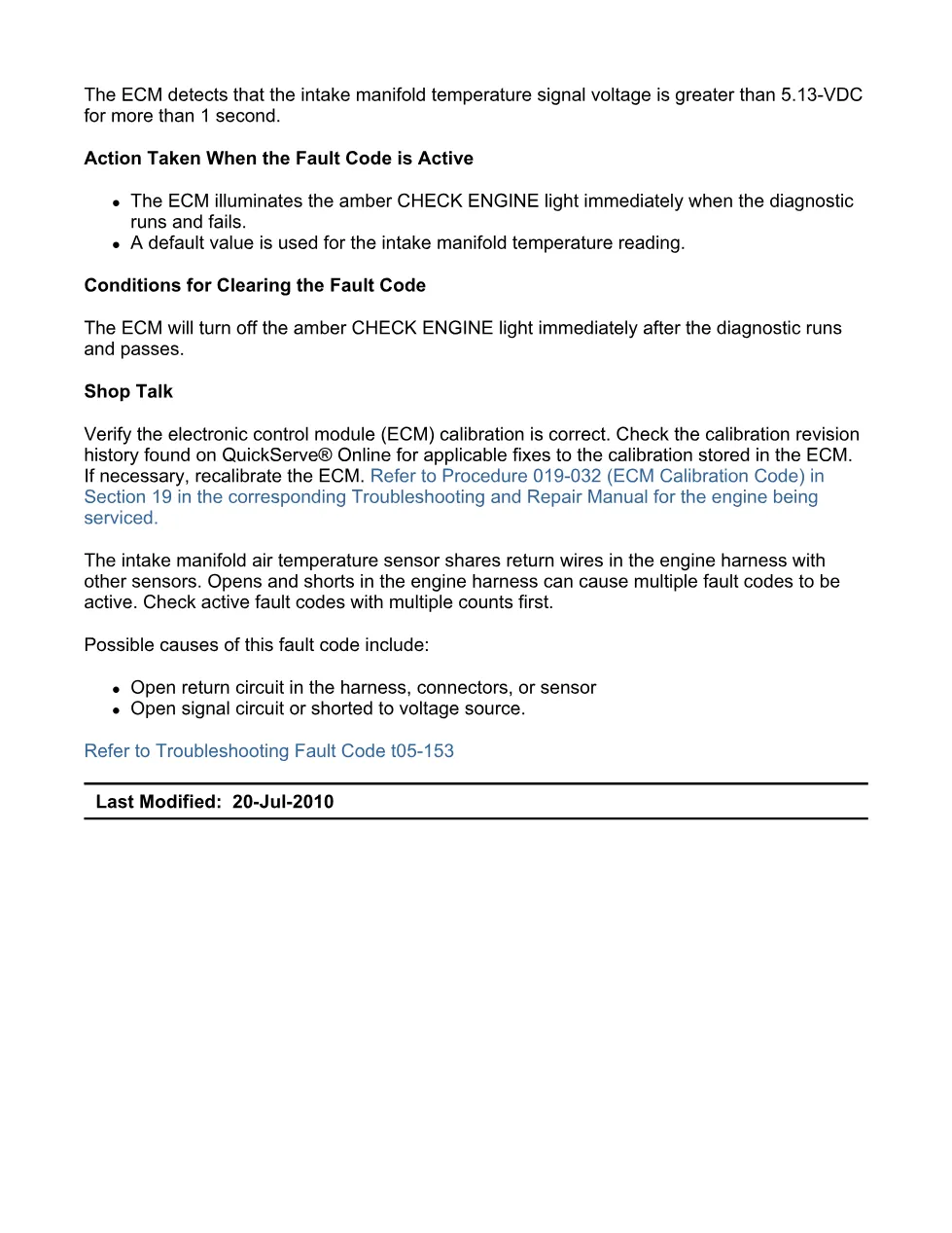 fault code 153 DTCs troubleshooting manual — Code 153.pdf - preview page 2 of 3