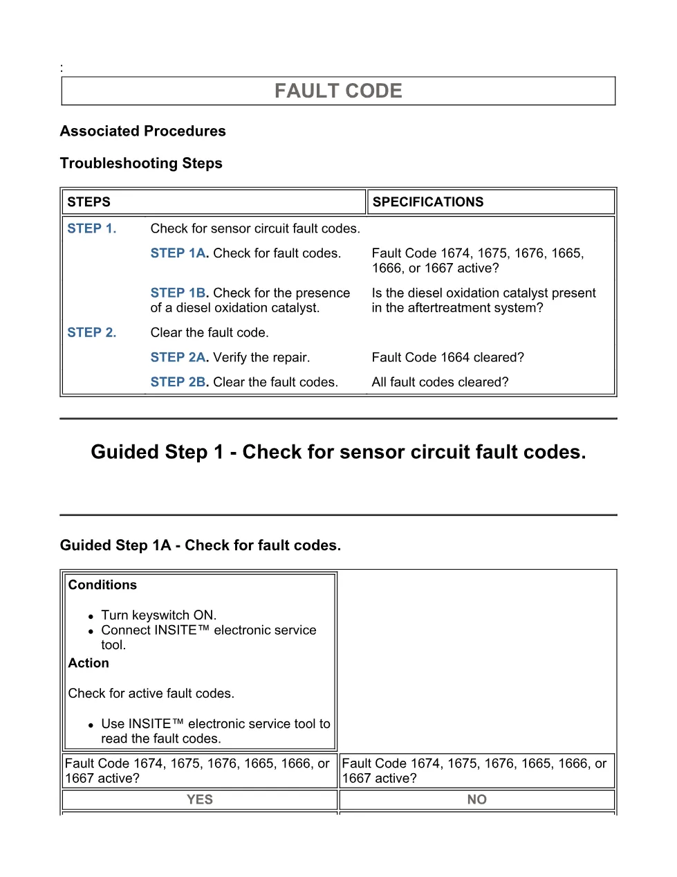 fault code 1664 DTCs troubleshooting manual — Code 1664 — PDF, - page 3 is available after signing in